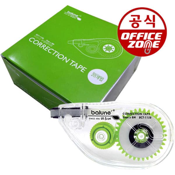 오피스존(주) 바르네 1158 수정테이프 1갑(20개) 화이트