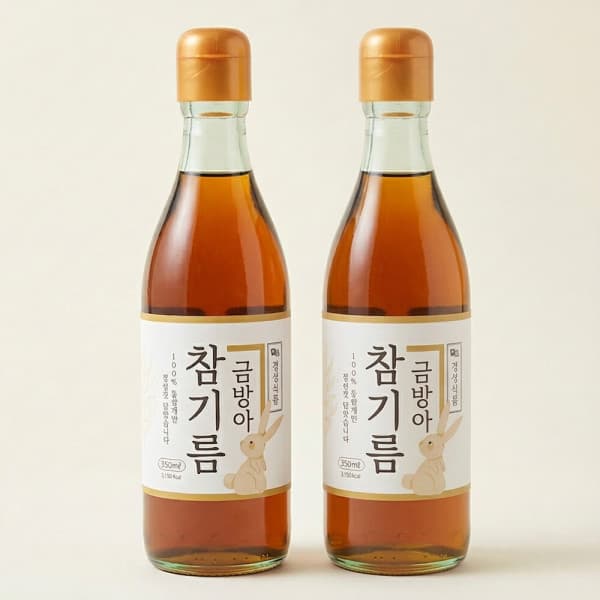 순수본가 순수본가 통참깨 100% 참기름 350ml x 2개