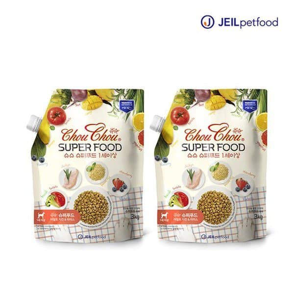 신세계몰 슈퍼푸드 어덜트 치킨 앤 라이스 3kg 2개 강아지 사료 - 최저가 24,800원
