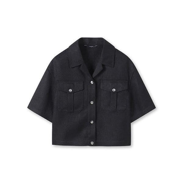 탑텐공식스토어 여성 리넨라이크 숏슬리브 트러커 재킷 MSF2KG2001 - 최저가 18,700원