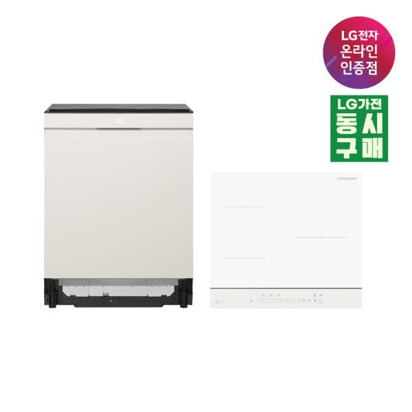 LG인증점더베스트지성 LG 디오스 오브제컬렉션 식기세척기 인덕션 세트 DUE6BGL1E+BEI3QKHLOE
