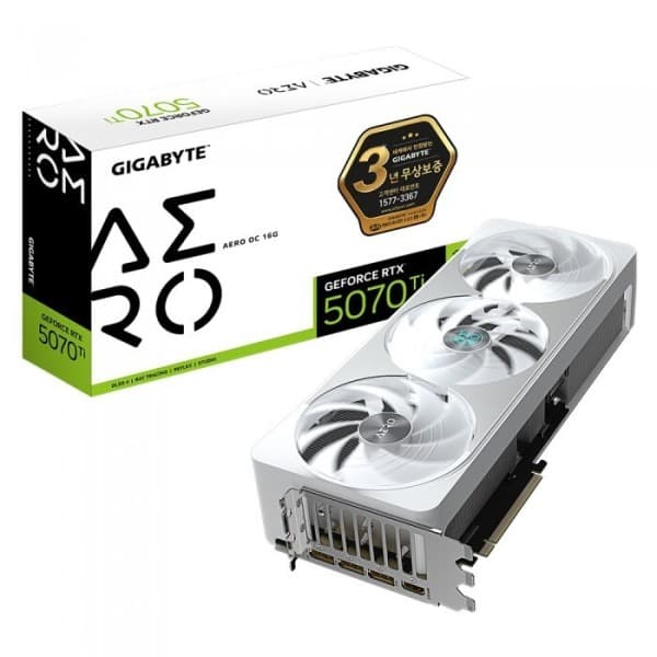 린드STORE 기가바이트 GIGABYTE 지포스 RTX 5070 Ti AERO OC D7 16GB - 최저가 1,786,560원