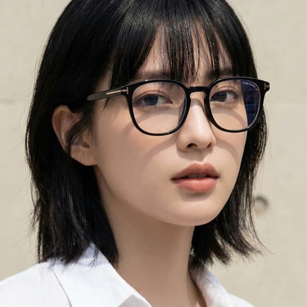 CJ온스타일 블루라이트차단 안경테 TF5797KB 001 시력보호 사각 뿔테 아시안핏 - 최저가 299,700원