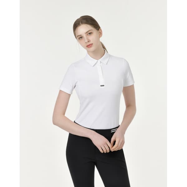 LF몰 25SS 화이트 여성 에센셜 백피케 반팔 카라티 HWTS5B301OW - 최저가 94,500원