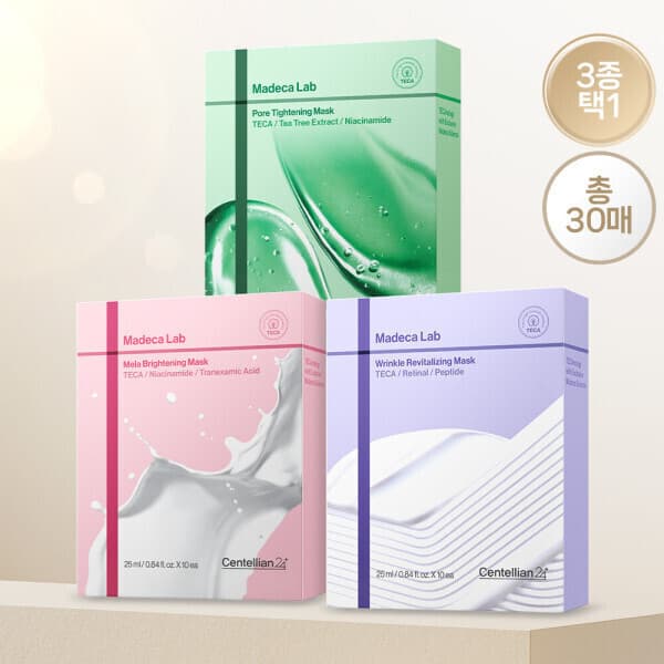 센텔리안24_본사직영 마데카랩 마스크팩 10매x3박스 3종 택 1 - 최저가 26,990원
