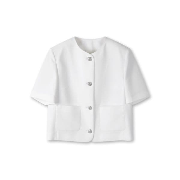 탑텐공식스토어 탑텐 여성 쿨터치 숏 슬리브 라운드넥 재킷 MSF2KG2501 - 최저가 18,700원