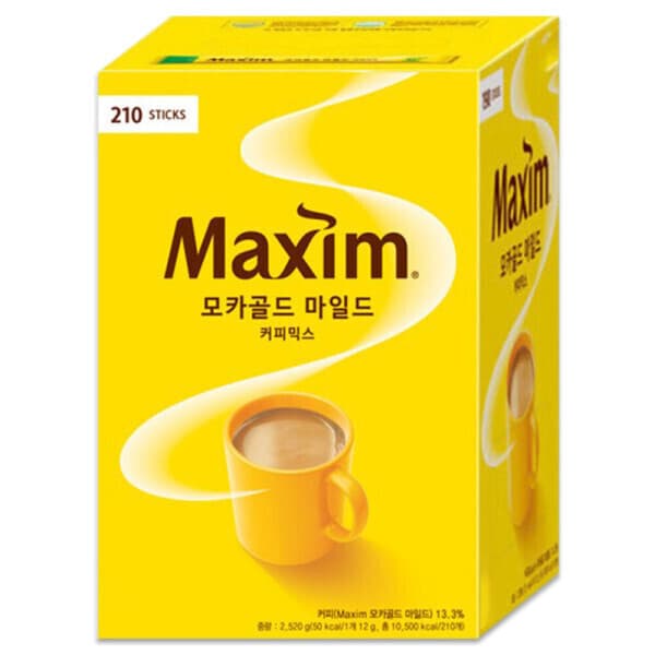 큐마트솔루션 핫이슈 맥심 모카골드 커피믹스 210T
