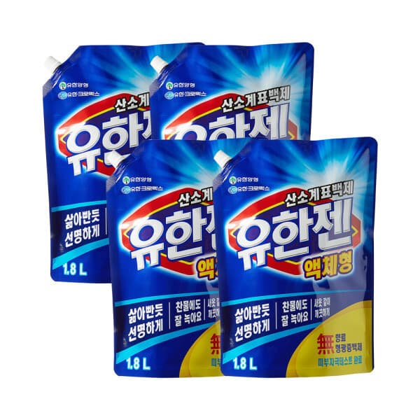 유한양행스타배송 유한젠 액상 리필 1.8L 4개