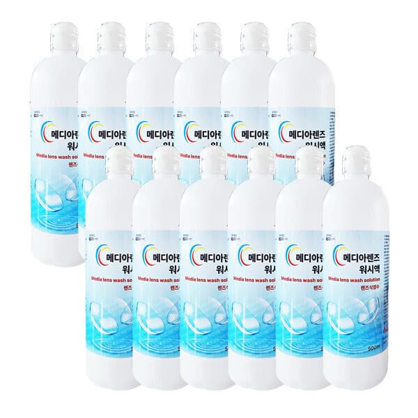바른생활05 메디아렌즈 식염수 500ml X 12개