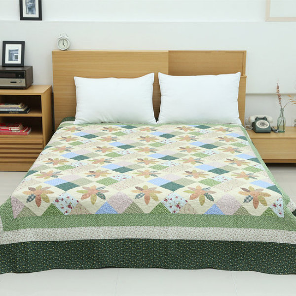 GS_SHOP 리앤데코 순면 다이아플라워 워싱카페트 160x210cm