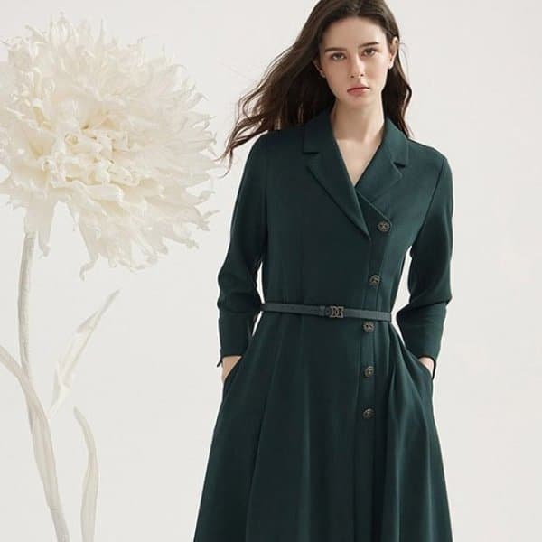 GS_SHOP 케이수 더블 테일러드 플레어 드레스 KA251F0101OP