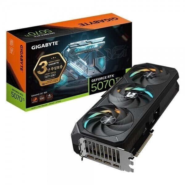 제이씨현플레이스 GIGABYTE 지포스 RTX 5070 Ti GAMING OC D7 16GB