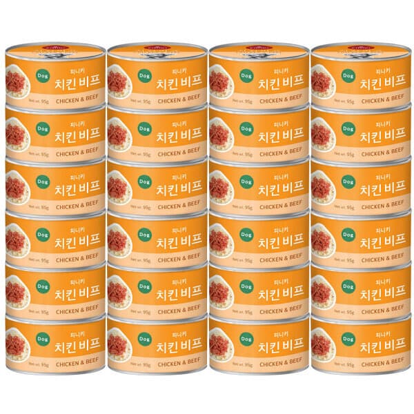 도그마트 피니키 치킨 비프캔 95g 24개입
