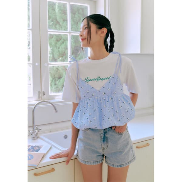 LAP(랩)공식스토어 벌룬 끈나시 블라우스 AQ2WB660 - 최저가 28,000원