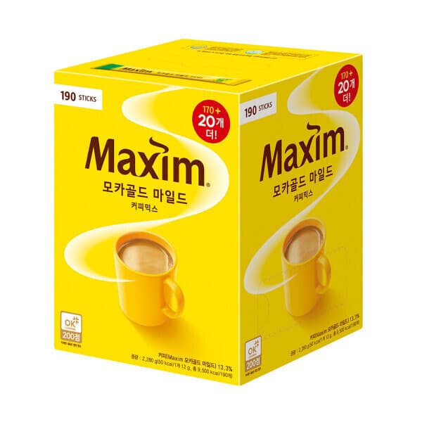 l더마트l 맥심 모카골드 마일드 170T+20T 총190T
