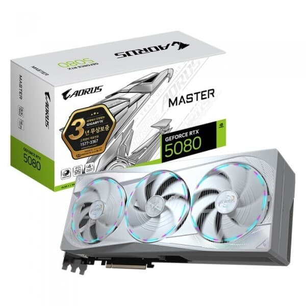 린드STORE 기가바이트 GIGABYTE AORUS 지포스 RTX 5080 MASTER ICE D7 16GB - 최저가 2,526,720원
