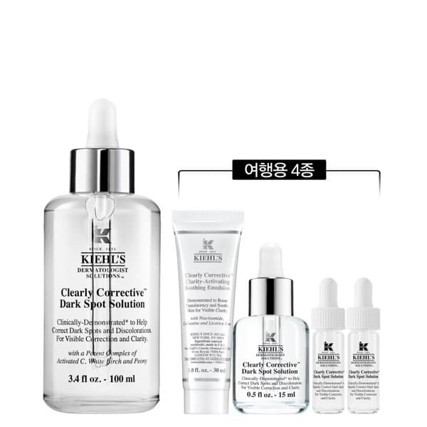 신세계백화점 키엘 속탄력 투명 에센스 100ml 세트 (여행용 4종 포함) - 최저가 185,980원