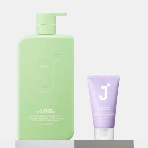 jsoop 제이숲 카밍세라 청소년 샴푸 약산성 1000ml + 실크케라틴 워터팩 30g