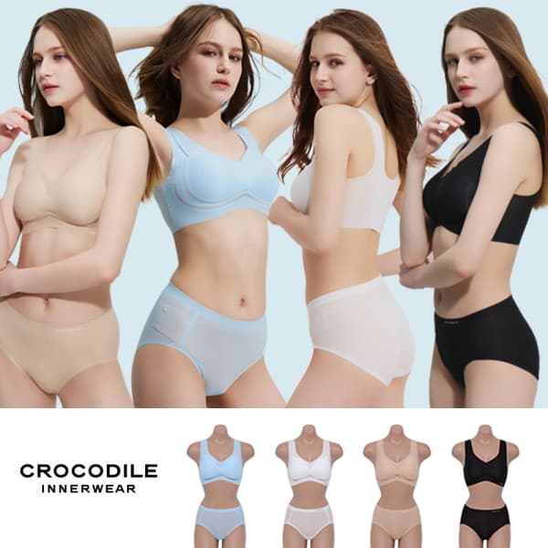 롯데 원티비 크로커다일 쿨핏 브라팬티 4세트