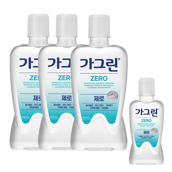 동아제약-스타배송 가그린 제로 820ml 3개 + 250ml 1개 - 최저가 19,700원