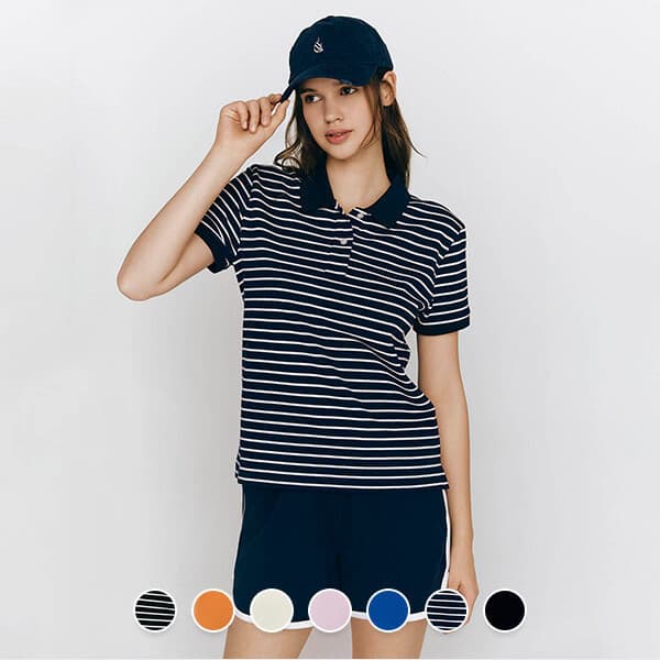 지오다노-본사직영샵 지오다노 315504 여성 클래식 폴로 반팔티