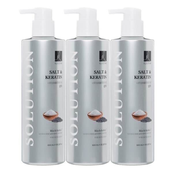 LG생활건강-스타배송 엘라스틴 헤어솔루션 너리싱앤볼륨 샴푸 600ml 3개