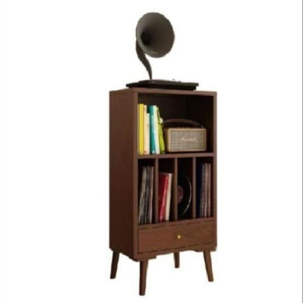 허니로켓샵 LP보관함 턴테이블 진열대 1서랍 목재 수납 50x40x100 - 최저가 224,200원
