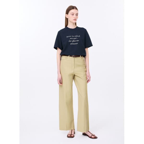 롯데 백화점 쉬즈미스 레터링 슬릿 반팔 티셔츠 SWJTSP22020 - 최저가 29,000원