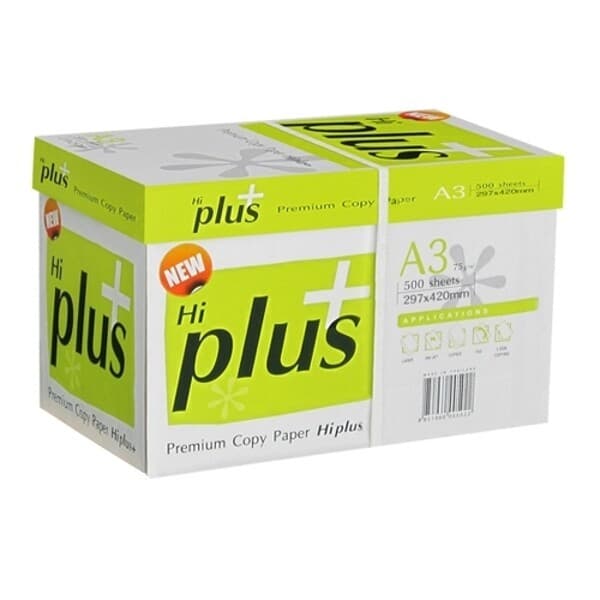 W쇼핑TV홈쇼핑 하이플러스 A3 복사용지 75g 2500매 1BOX - 최저가 48,900원