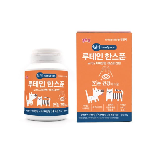 petcare 38.5 강아지 고양이 눈건강 루테인 아스타잔틴 한스푼 눈물자국