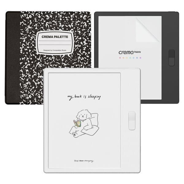 YES24.COM 크레마 팔레트 화이트 이북리더기 + 필름 + 플립케이스