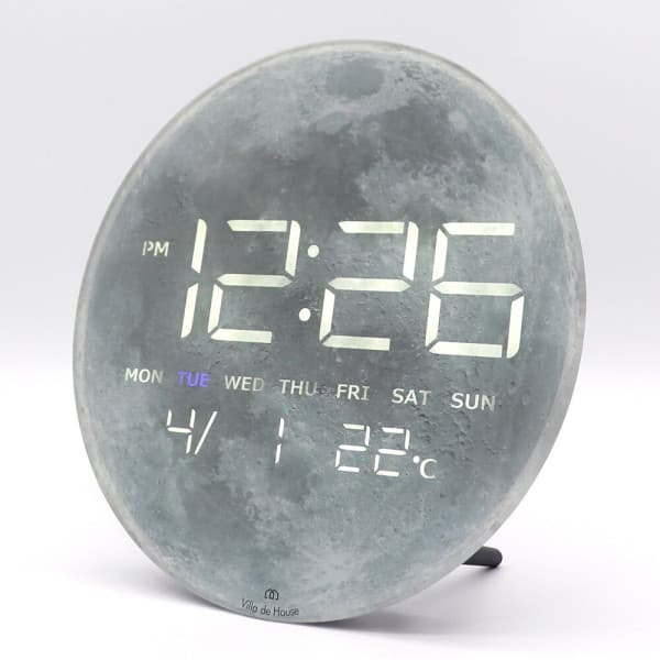 VilladeHouse 문라이즈 LED 디지털 무소음 탁상시계 - 최저가 38,900원