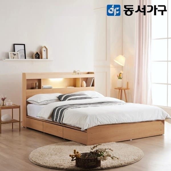 신세계몰 몬티아 3서랍 LED 슈퍼싱글 수납침대 양면 매트리스 - 최저가 291,550원