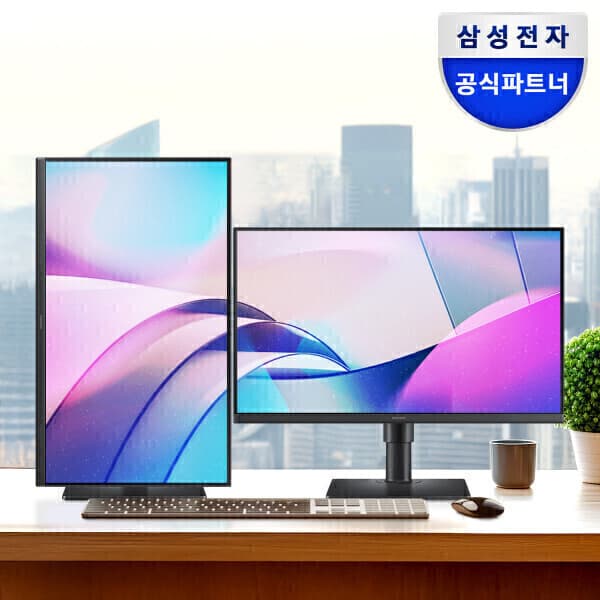 삼성공식파트너_오제 삼성 LS27D400 27인치 피벗 모니터 IPS 100Hz 높이조절