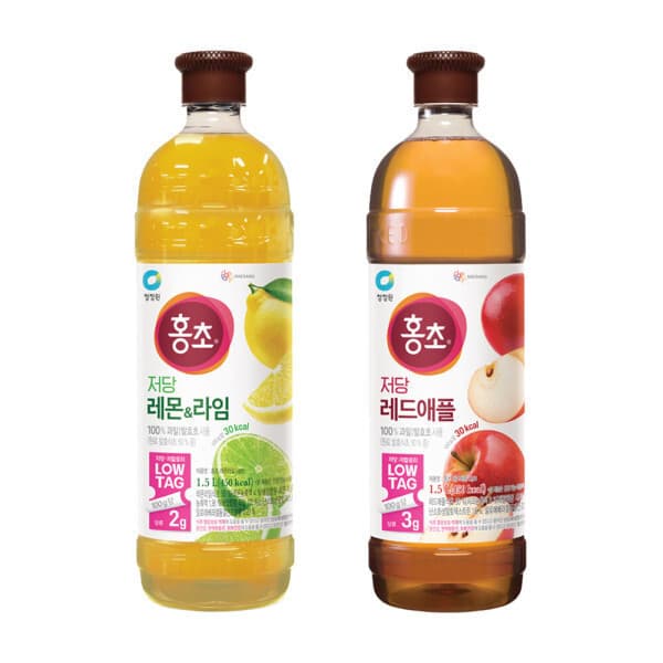 대상청정원-스타배송 홍초 저당 기능성 레몬라임 1.5L + 레드애플 1.5L - 최저가 21,400원