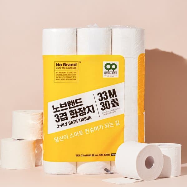 이마트몰점포택배 노브랜드 3겹 화장지 33m X 30롤