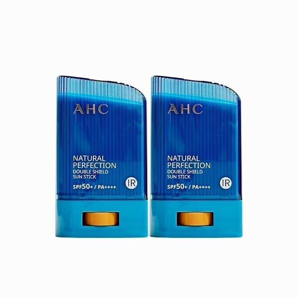 W쇼핑TV홈쇼핑 AHC 내추럴 퍼펙션 더블 쉴드 선스틱 SPF 50+ 22g 파랑색 2개 - 최저가 21,200원
