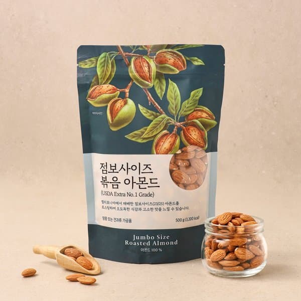 이마트몰쓱배송 미국산 점보사이즈 볶음아몬드 500g