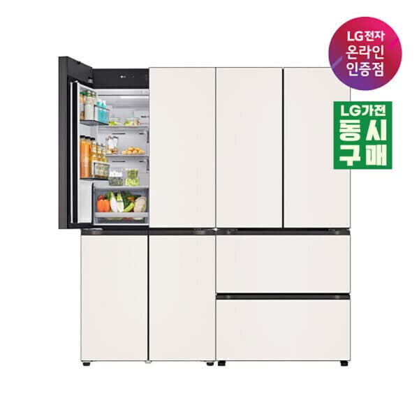 LG전자공식인증점YKG LG 디오스 오브제컬렉션 핏앤맥스 R984GBB012 냉장고 - 최저가 4,917,660원