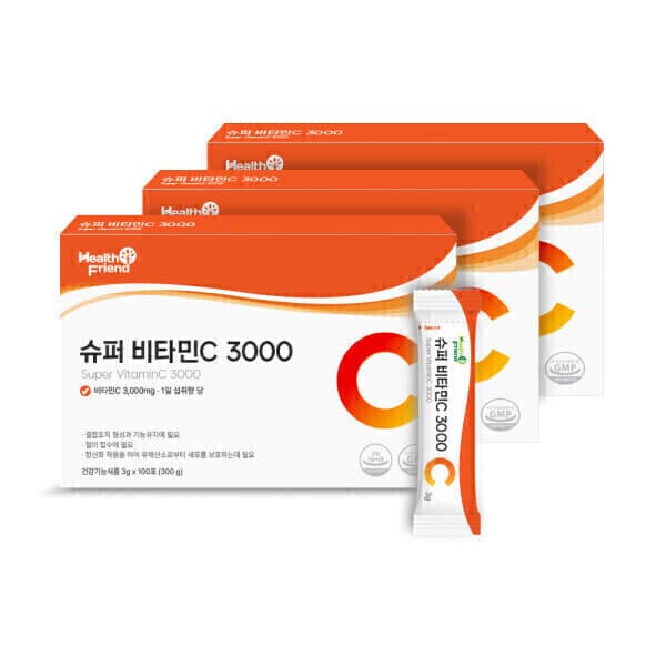 헬스프랜드 슈퍼 비타민C 3000 3박스 300포 10개월분 고함량 분말
