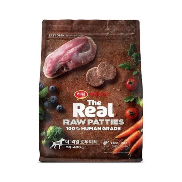하림펫푸드 더리얼 로우 패티 오리 어덜트 400g - 최저가 59,850원