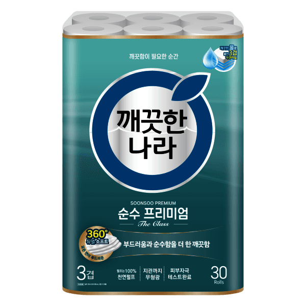 깨끗한나라본사직영 깨끗한나라 순수 프리미엄 더클래스 30m 30롤