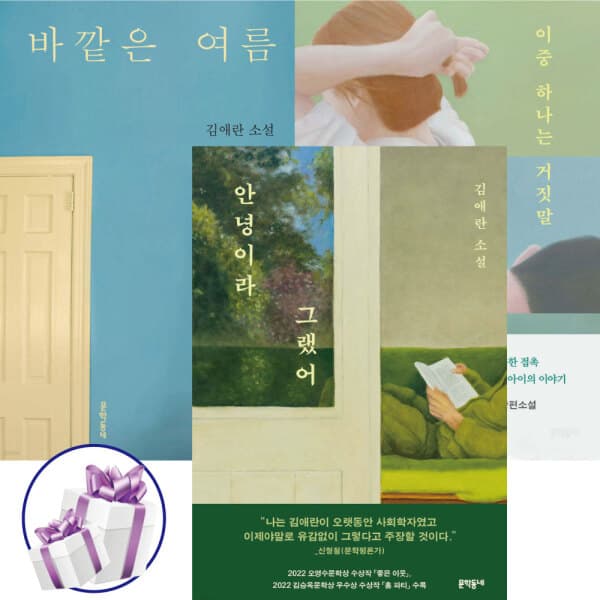 스페셜북스 김애란 소설 안녕이라 그랬어 이중 하나는 거짓말 바깥은 여름 3권세트