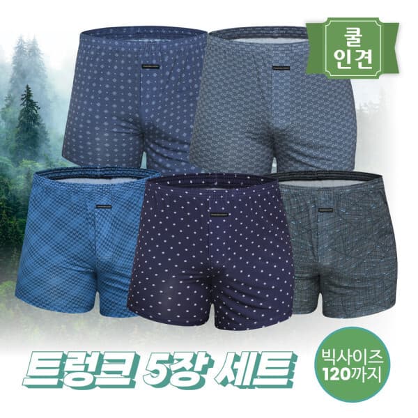 발렌티노크리스티 발렌티노 크리스티 인견 쿨메쉬 나염 트렁크 5종세트(95~120size) - 최저가 29,900원