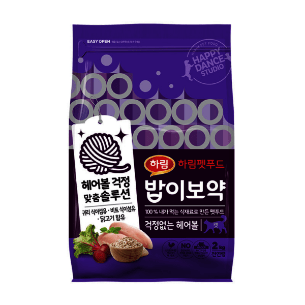 나인에잇몰 하림펫푸드 밥이보약 CAT 헤어볼 고양이사료 2kg