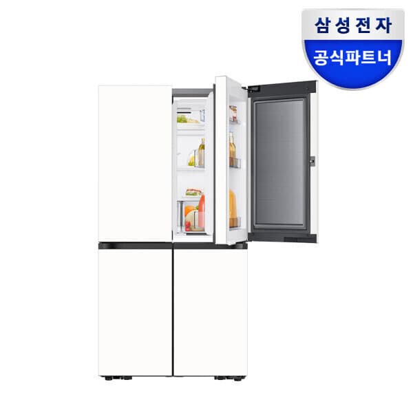 삼성공식파트너문성 비스포크 AI 냉장고 4도어 1등급 RM70F90M1ZD 푸드쇼케이스 902L 에센셜 화이트