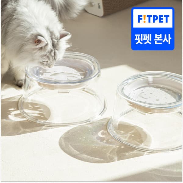 핏펫 냥쌤 고양이 음수량 증대 대형 물그릇 투명수반 2종 (갤럭시/아쿠아리움) - 최저가 40,660원