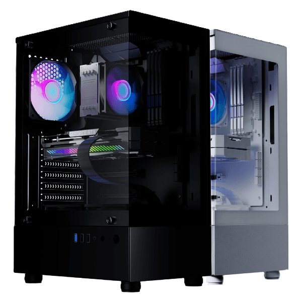 넥스트컴나라 투민시스템 TA100 RGB 강화유리 블랙 미들타워 케이스 - 최저가 19,900원
