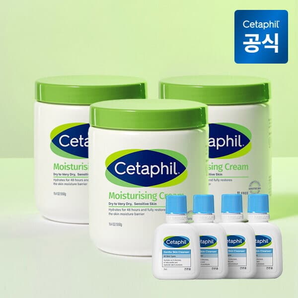 롯데 아이몰 세타필 모이스춰라이징 크림 550g 3개 + 클렌저 29ml 4개