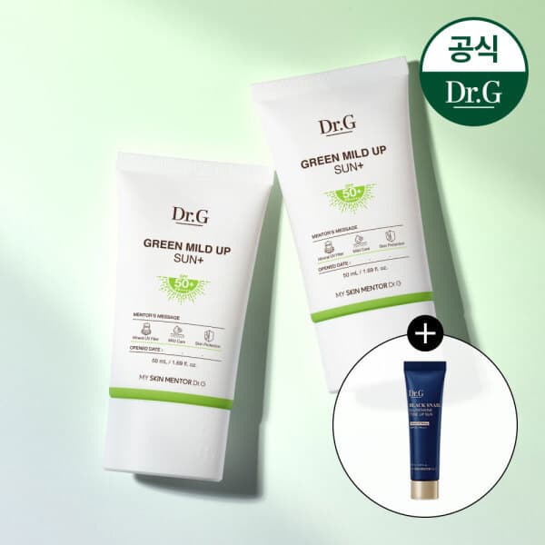 닥터지공식스토어 닥터지 그린 마일드 업 선 플러스 50ml 1+1 + 블랙스네일 톤업 선 10ml